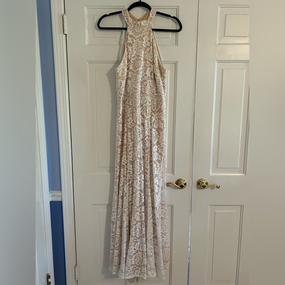 White maxi dress only worn once to prom!